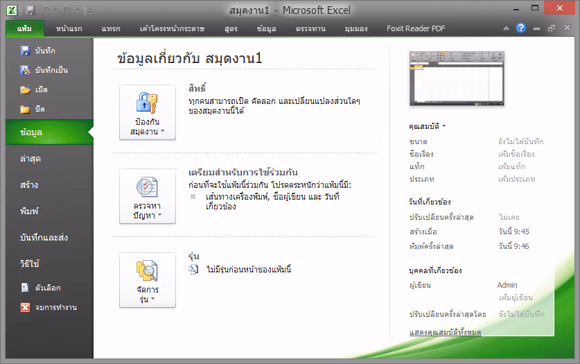 Microsoft Excel 2010 screenshot