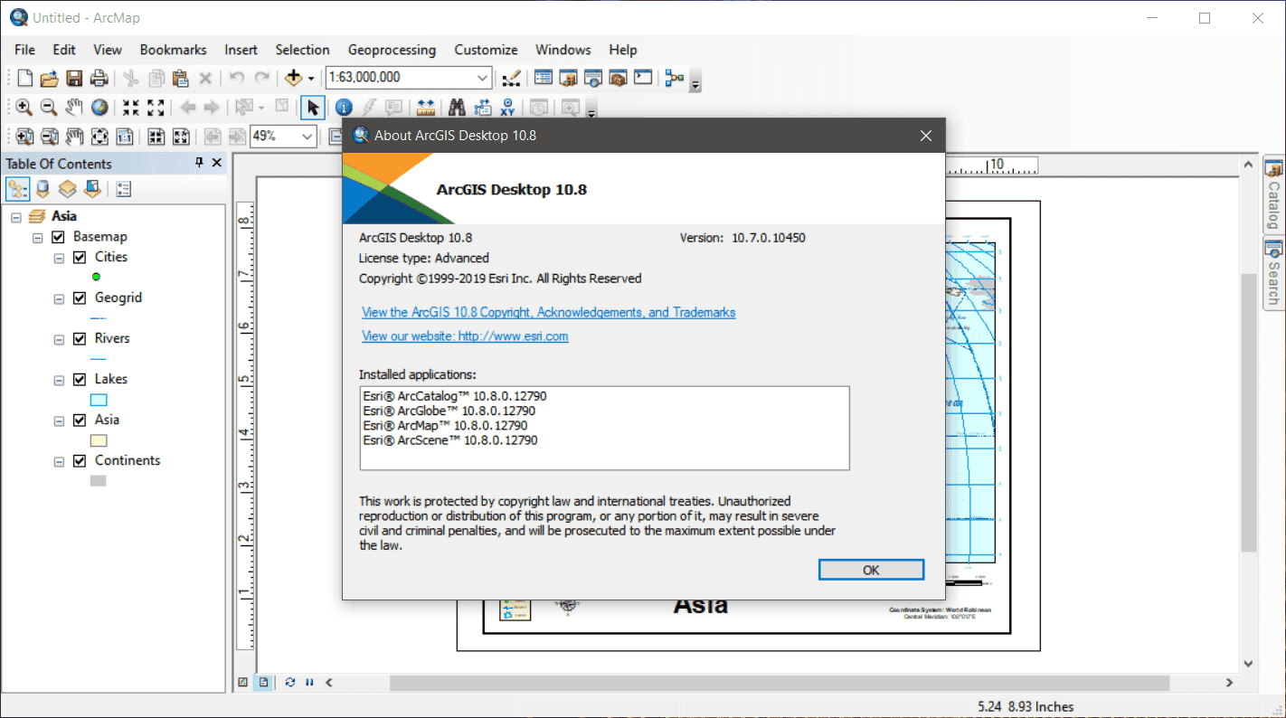 ArcGIS ArcMap Screenshot