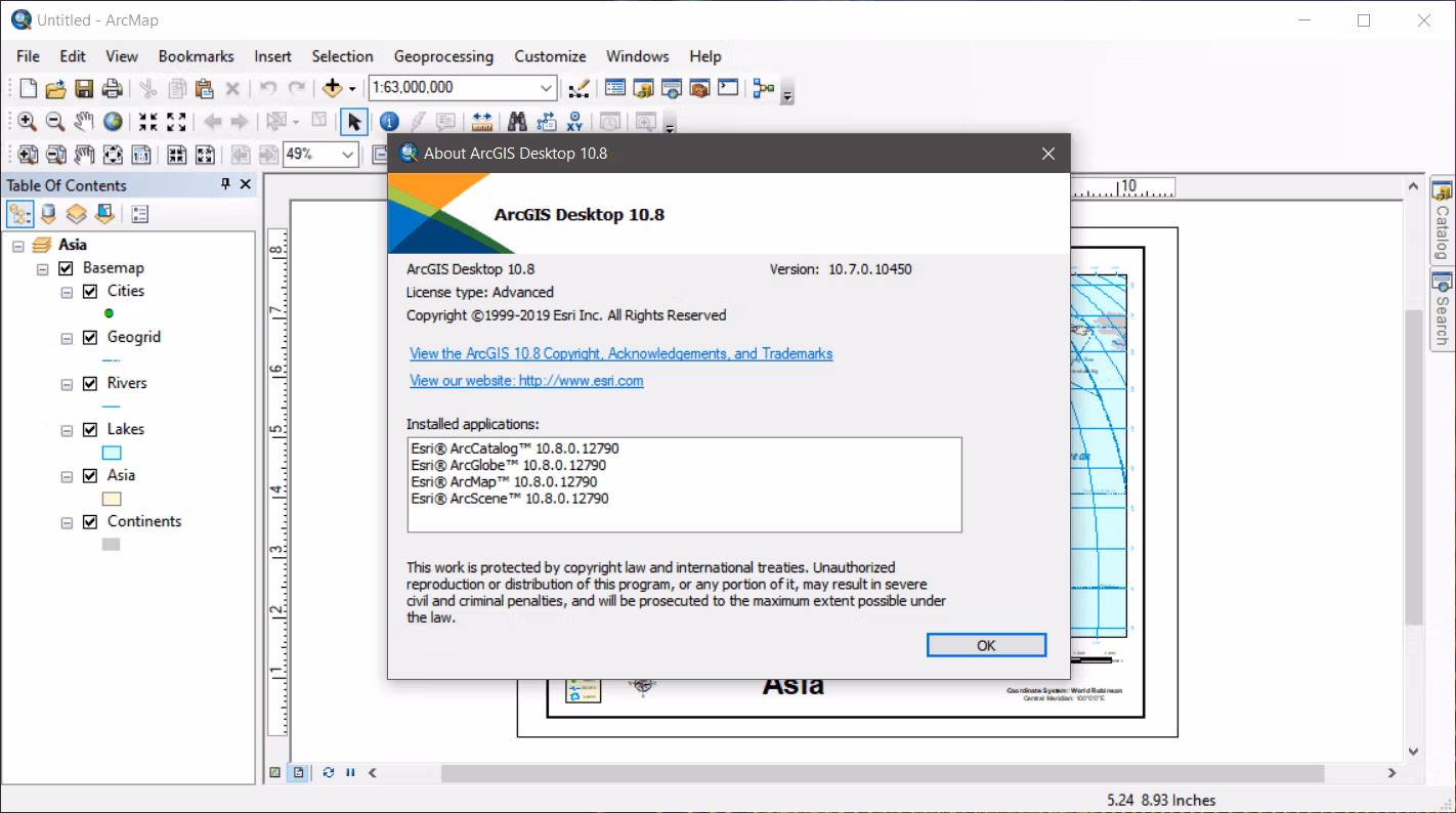 ArcGIS ArcMap Screenshot