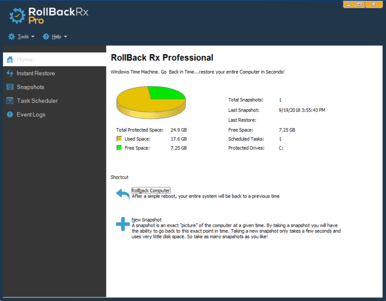 RollBack Rx Pro screenshot