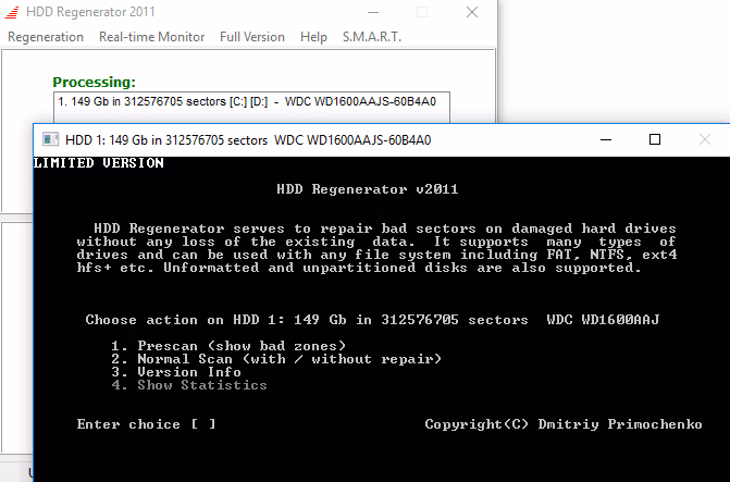 HDD Regenerator Screenshot 2