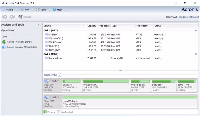 Acronis Disk Director