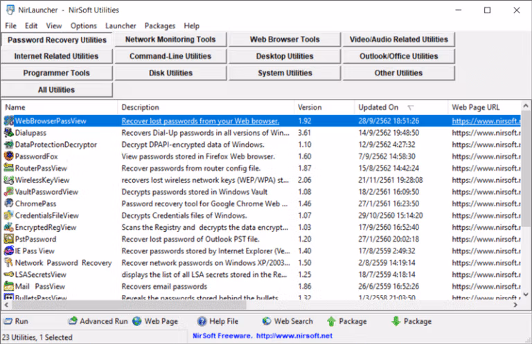 NirLauncher Screenshot NirLauncher