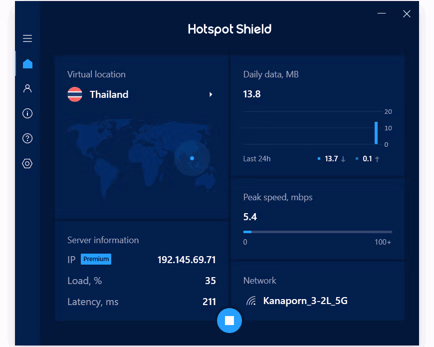 Hotspot Shield Screenshot