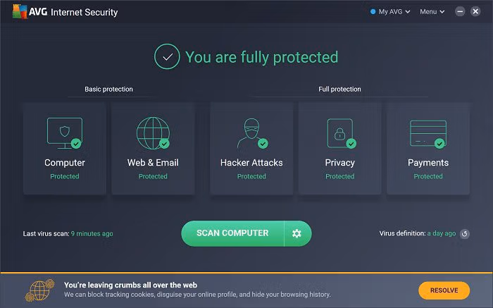 AVG Internet Security Screenshot