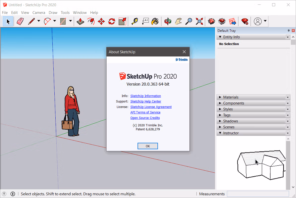 SketchUp Pro 2020 Screenshot