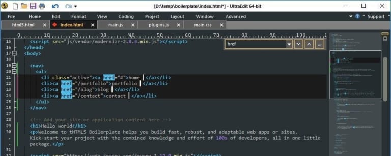 UltraEdit screenshot