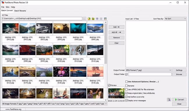 FastStone Photo Resizer screenshot FastStone Photo Resizer screenshot