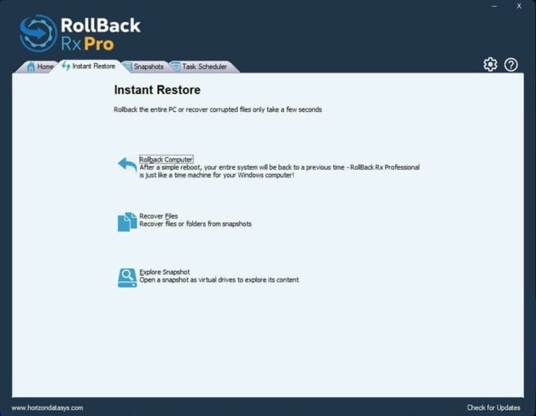 RollBack Rx Pro 12 screenshot 2