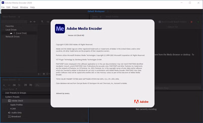 Adobe Media Encoder 2020 Screenshot