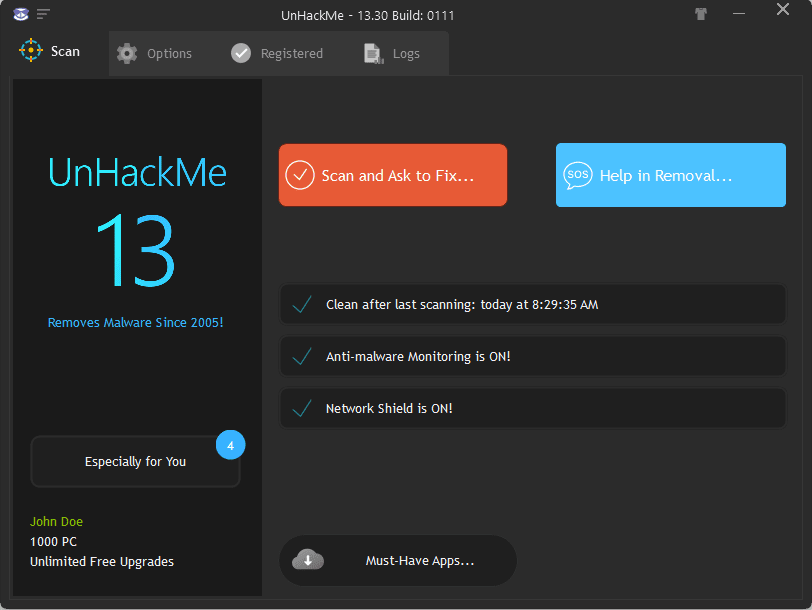 UnhackMe 13 screenshot