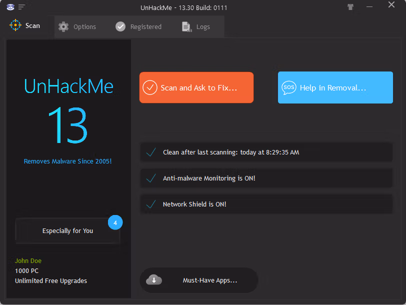 UnHackMe Screenshot UnhackMe 13 screenshot