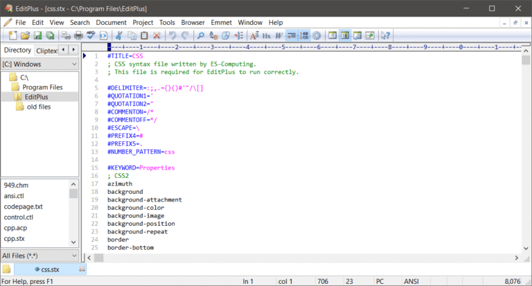 EditPlus text editor
