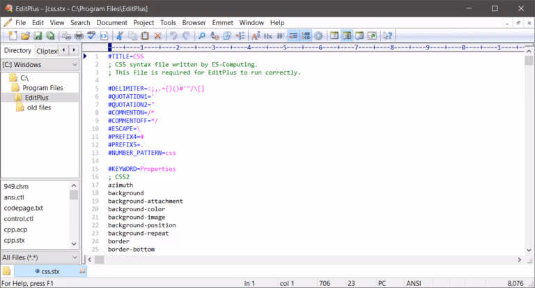 EditPlus text editor