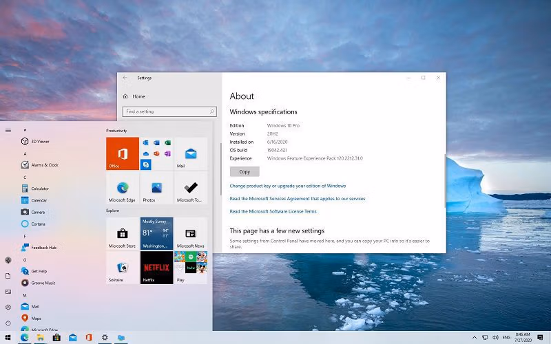 Windows 10 20H2 Screenshot
