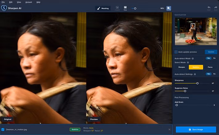 Topaz Sharpen AI Example
