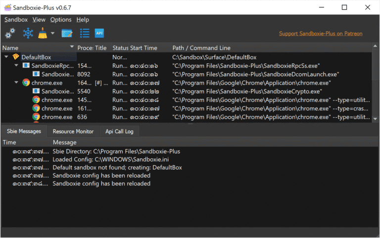 Sandboxie Plus Dark Screen