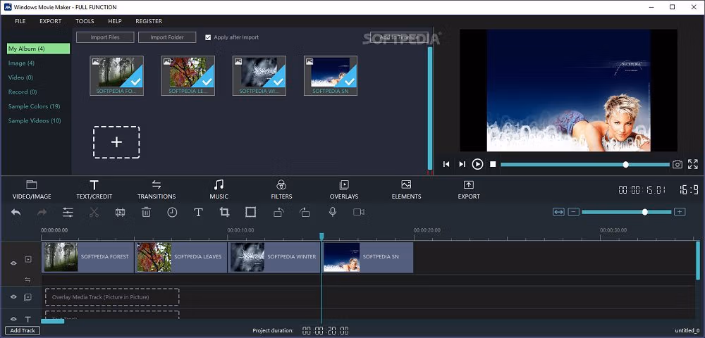 Windows Movie Maker Screenshot