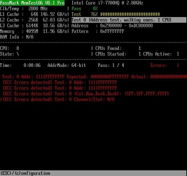 memtest86 test