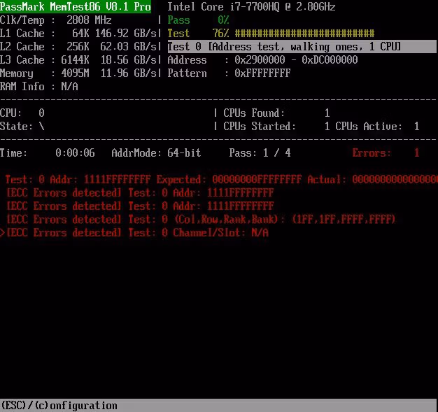 memtest86 test