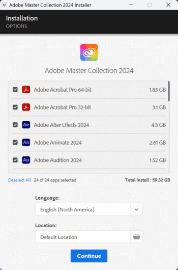 Adobe Master Collection 2024