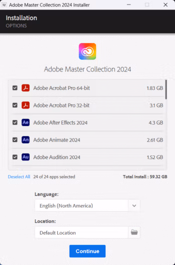 Adobe Master Collection 2024