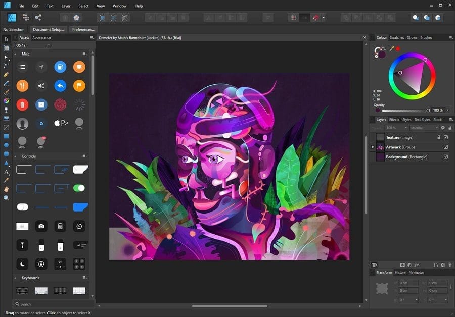 Serif Affinity Designer screenshot
