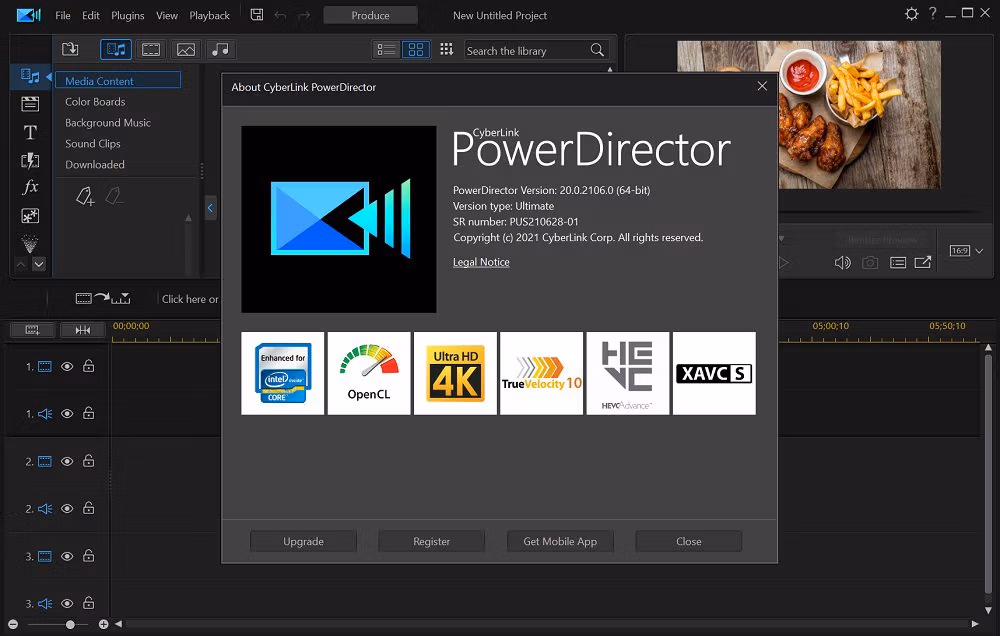 CyberLink PowerDirector 20 Ultimate Screenshot