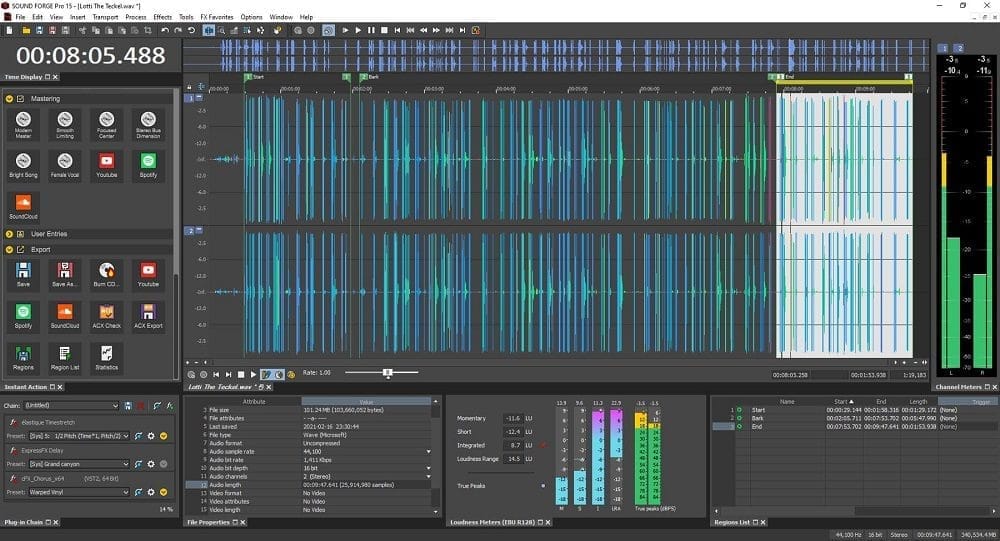 MAGIX SOUND FORGE Pro Suite 15 screenshot