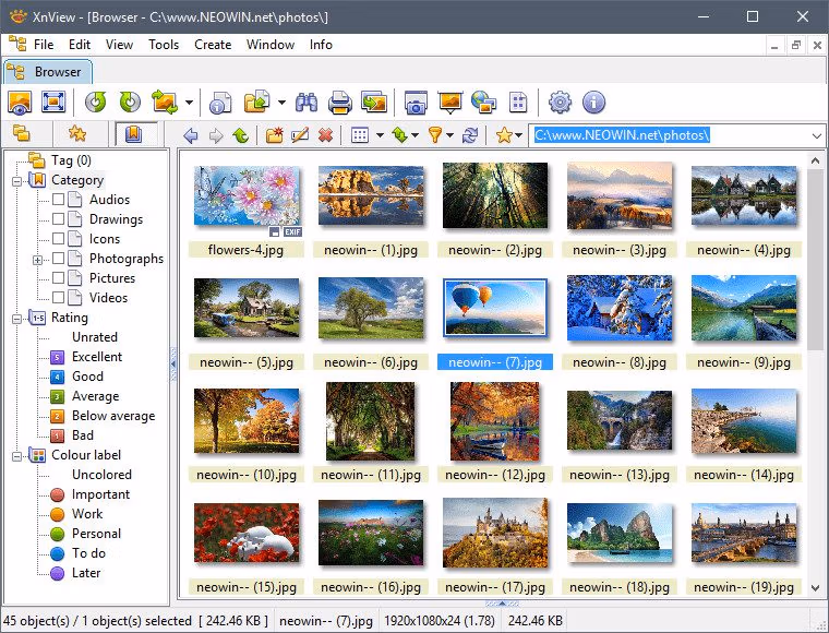 xnview screenshot