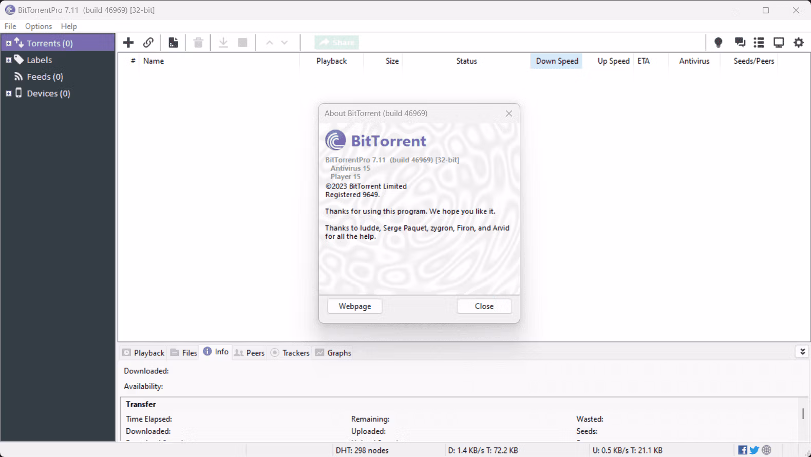 BitTorrent Pro Screenshot