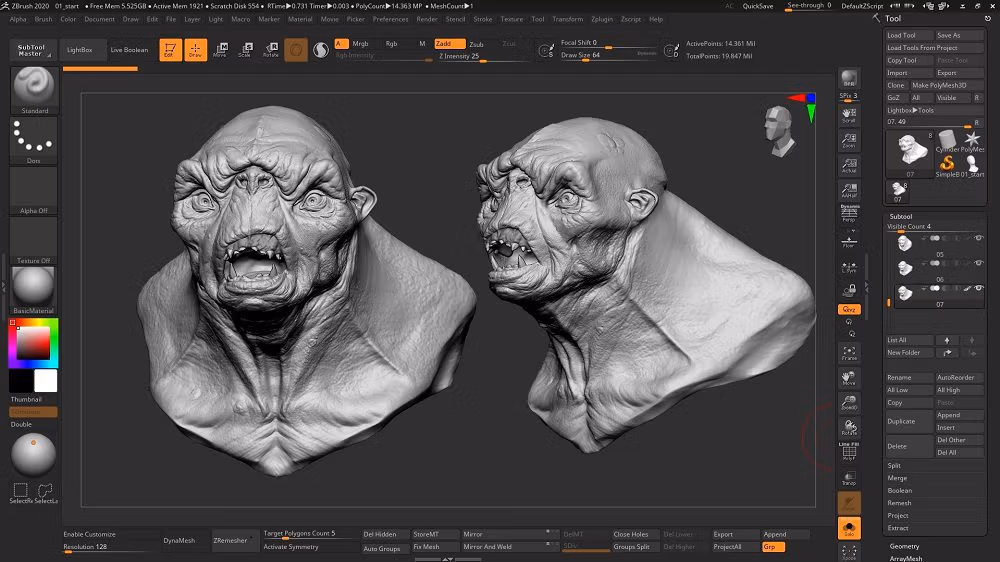 ZBrush screenshot