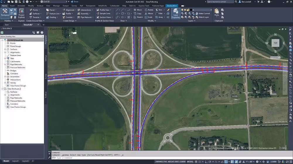 AutoCad Civil 3D 2022 screenshot