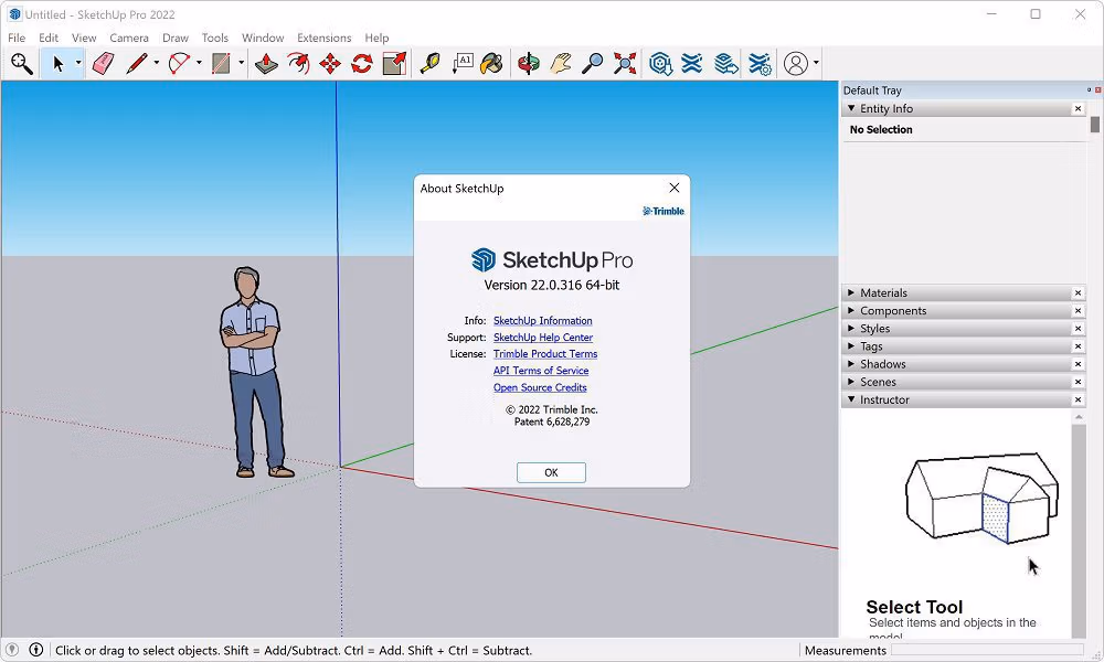 SketchUp 2022 Screenshot