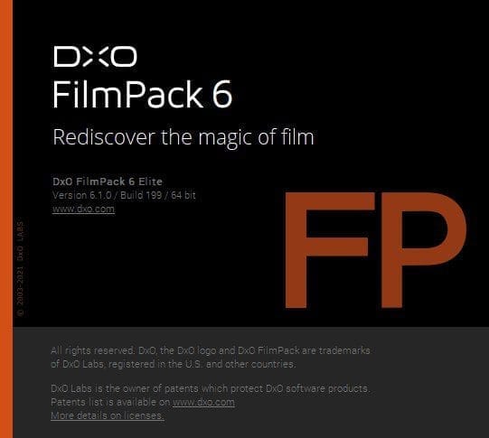 DxO FilmPack Elite About
