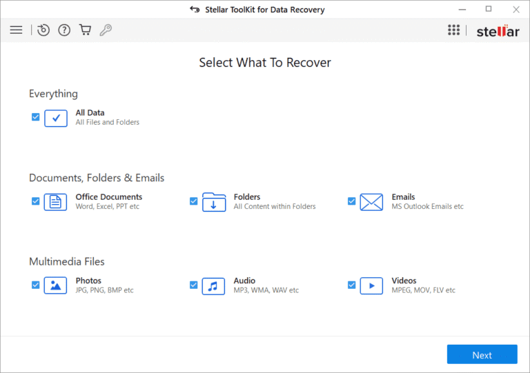 Stellar Data Recovery Screenshot
