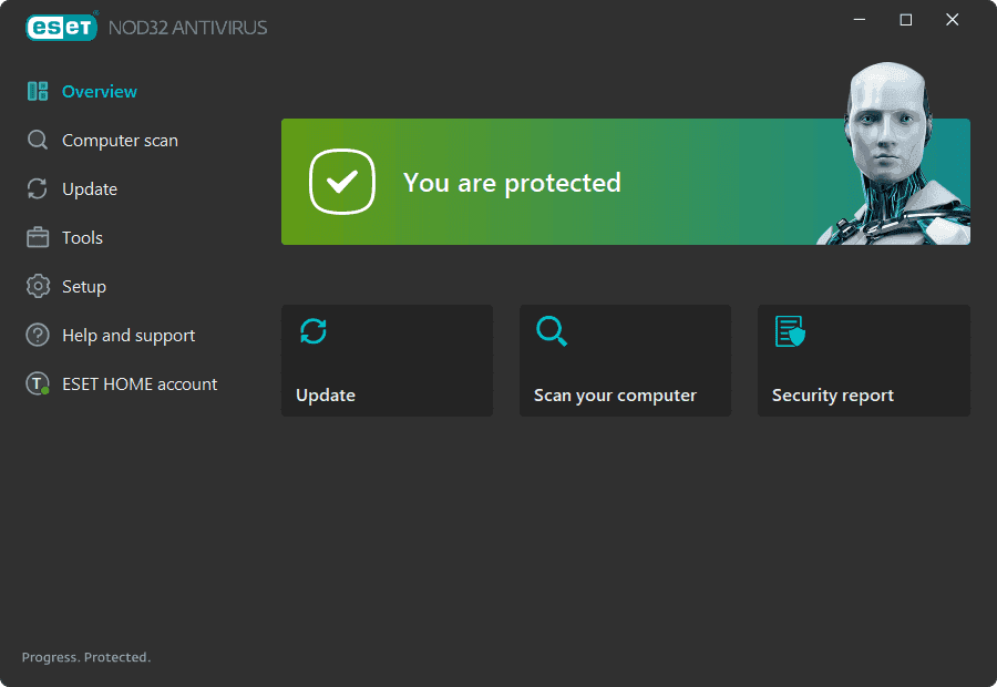 ESET NOD32 Antivirus 16 home dark