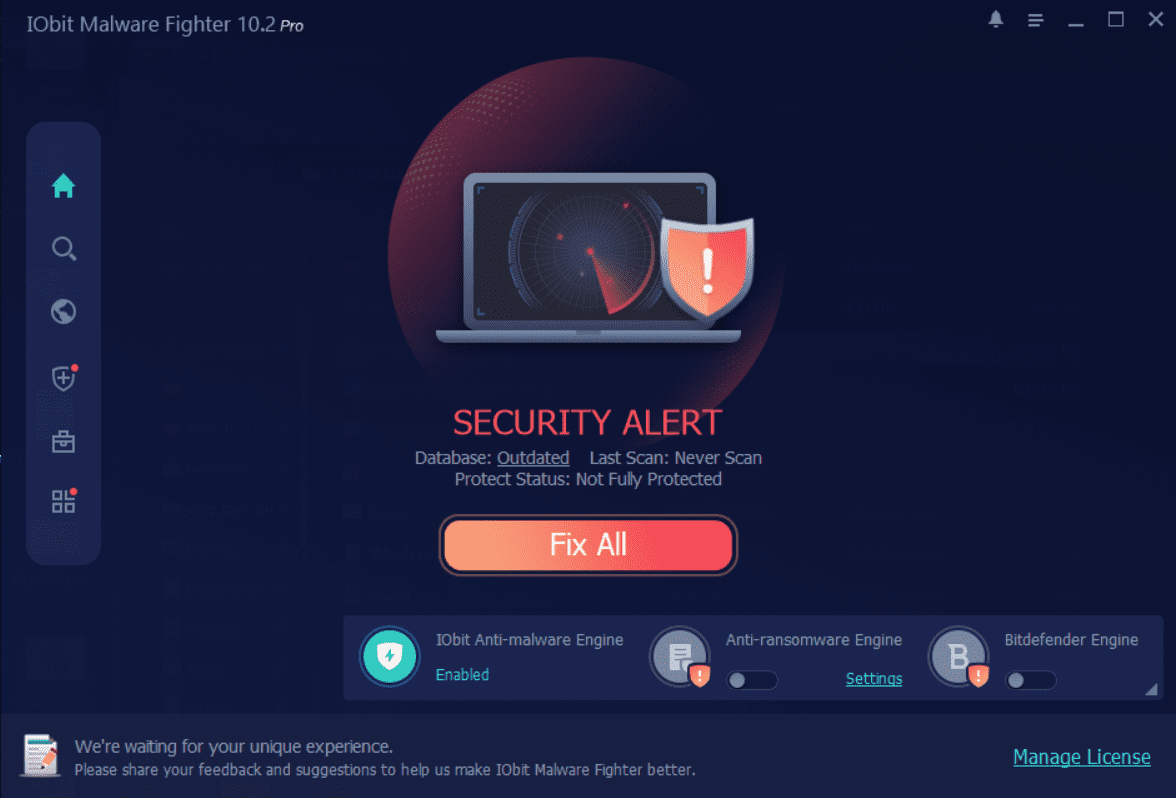 IObit Malware Fighter Pro 10 Screenshot