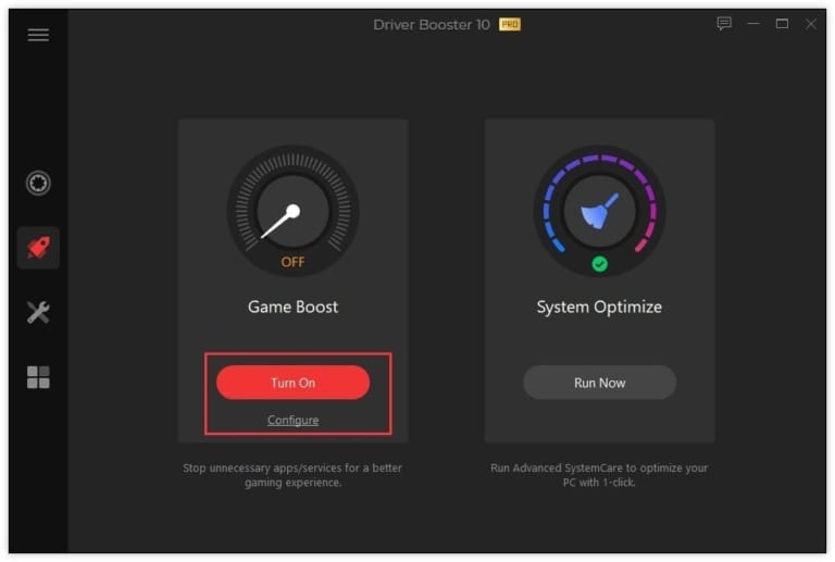 Driver Booster Pro 10 game boost