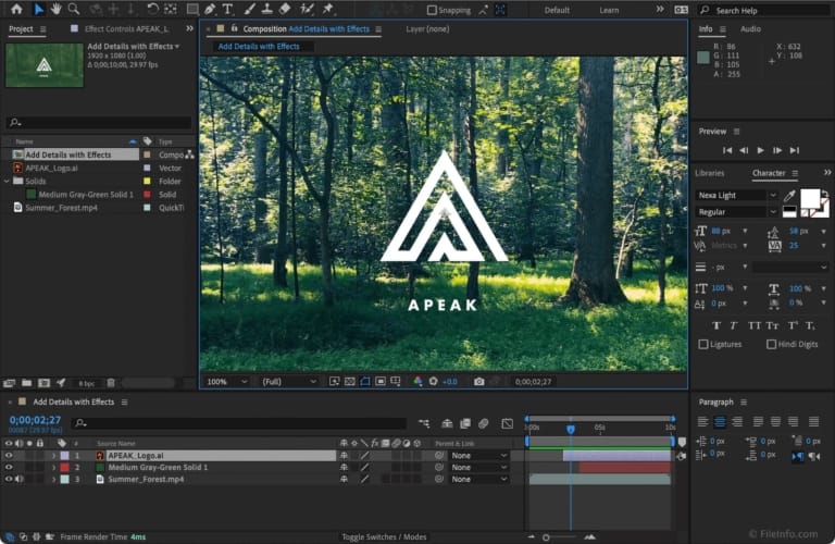 Adobe After Effects screenshot