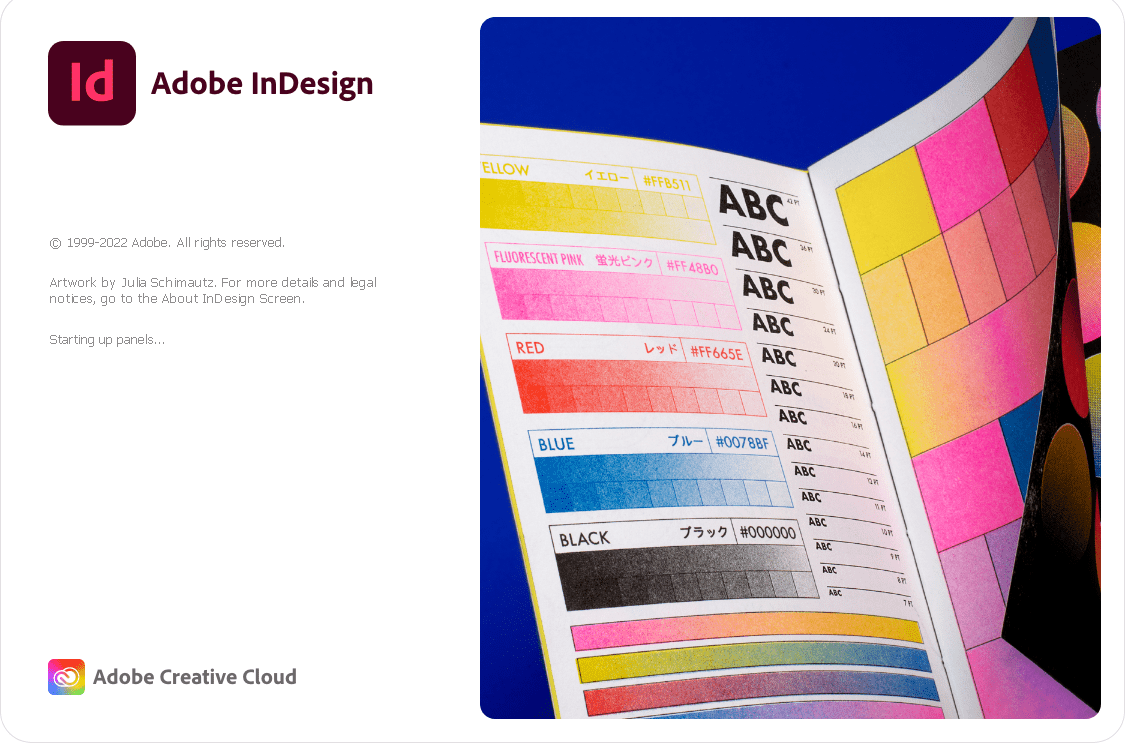 Adobe InDesign 2023 splash screen