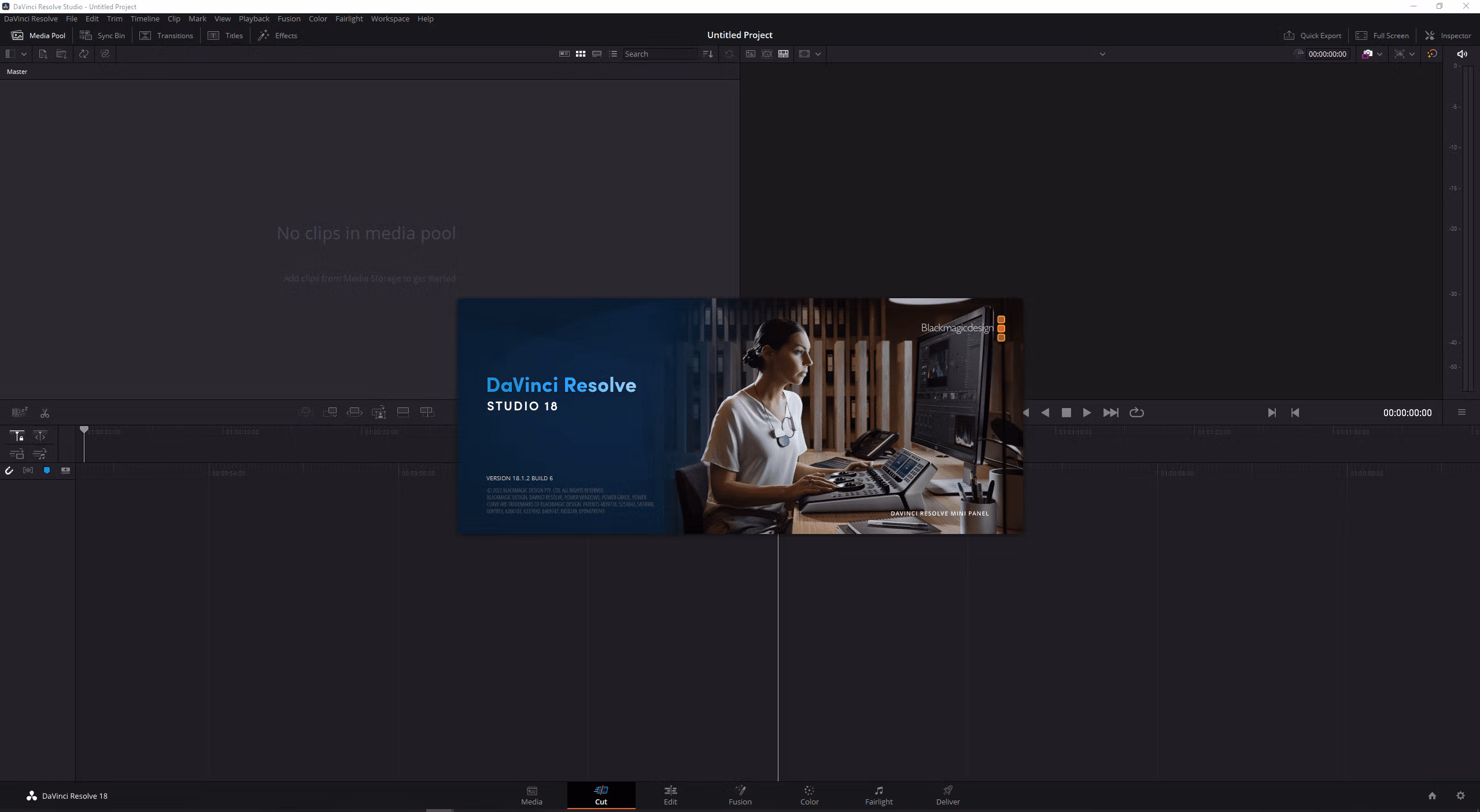 DaVinci Resolve Studio 18 screenshot