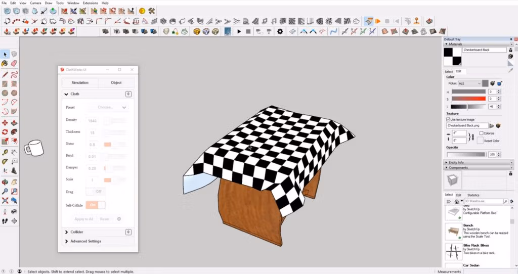 ClothWorks for Sketchup screenshot 2
