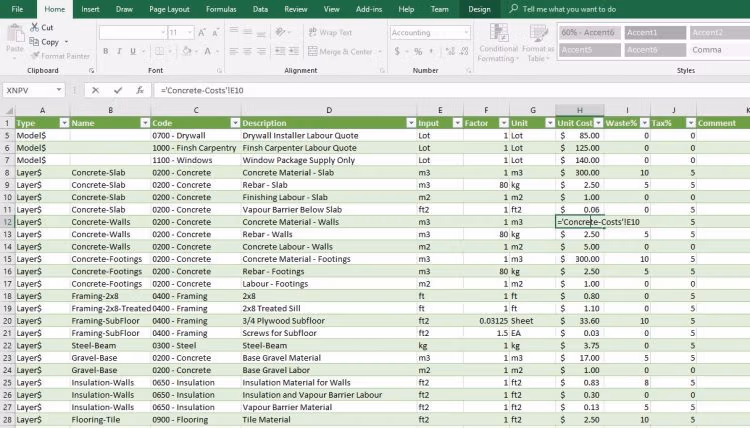 excel feature
