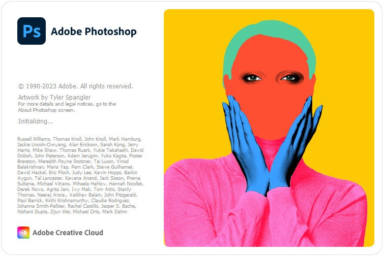 Adobe Photoshop 2023 splash screen