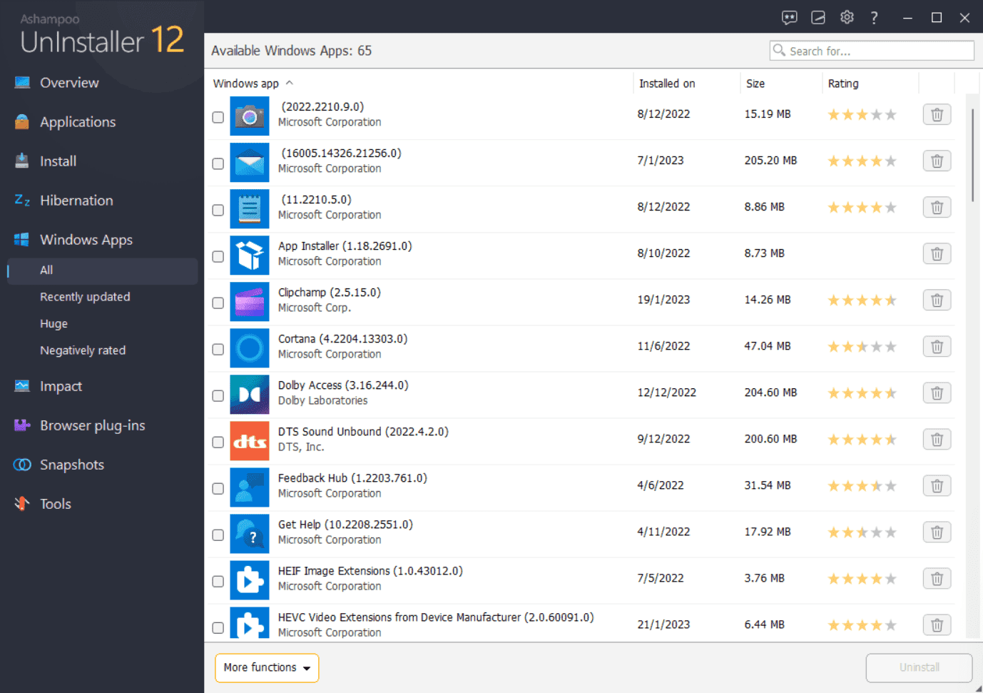 Ashampoo UnInstaller 12 Screenshot 2