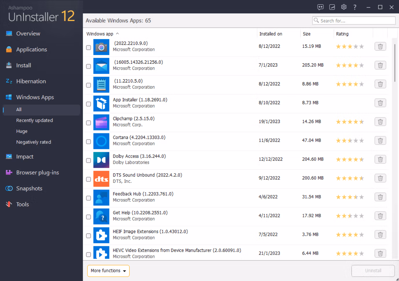 Ashampoo UnInstaller 12 Screenshot 2