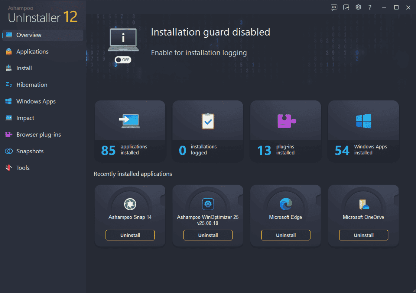 Ashampoo UnInstaller 12 Screenshot