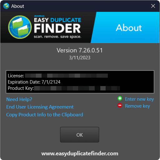 Easy Duplicate Finder version