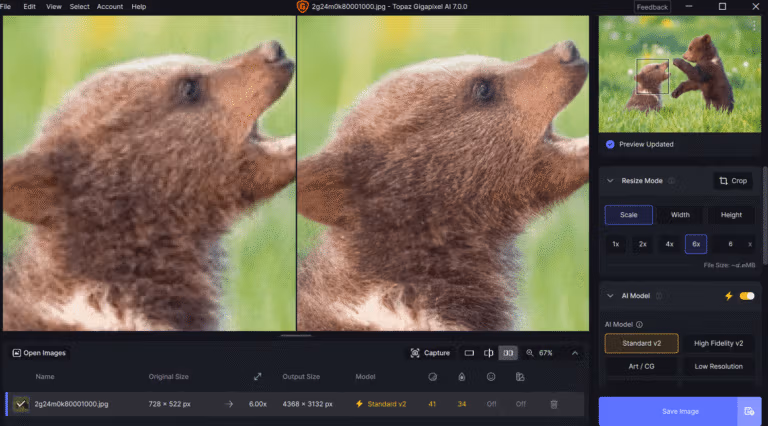 Gigapixel AI Screenshot Topaz Gigapixel AI 7 screenshot